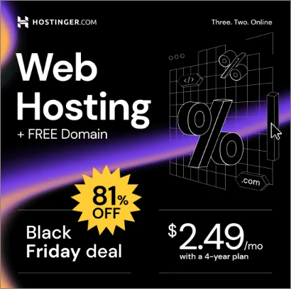 Hostinger web hosting deal